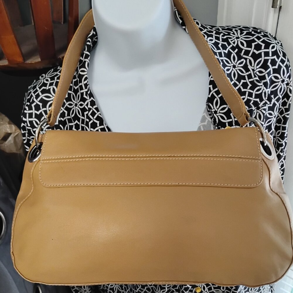 ❤️TODS Tod's Tan Leather Shoulder Bag Purse - Picture 6 of 10